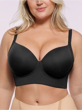 Shapellx Black Airslim Back Soothing Underwire Push Up Bra SIZE 36D